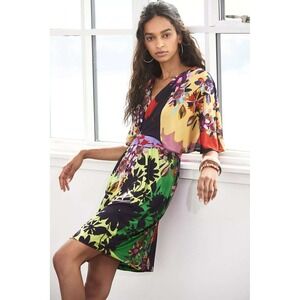 Ranna Gill Sabatina Mini Dress‎ Floral Bohemian Twist Front Anthropologie XS